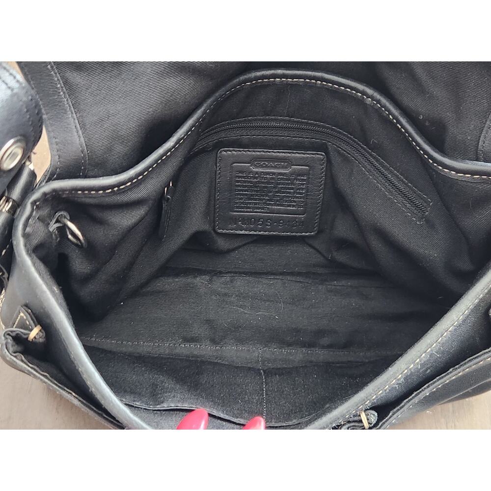 Coach 9434 Vintage Y2K Soho Black Leather Shoulder Bag w/Contrast Stitching - Picture 9 of 13